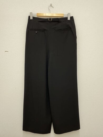 商品画像：多プリーツワイドスラックスパンツ/袴パンツ/ポリエステル/BLK/87804520-OC-20SS 2