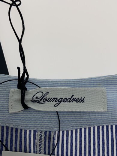 商品画像：長袖ブラウス/FREE/コットン/BLU/ストライプ 2