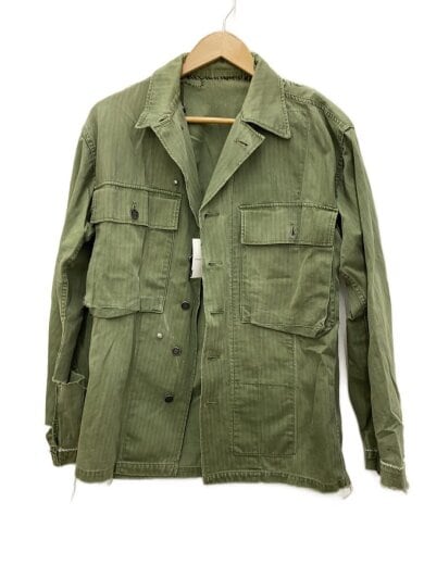 商品画像：推定40s/M-43/HBT/13スター/カスタム/リペア/36R/ミリタリージャケットKHK/ヘリンボーン 1