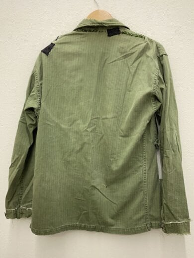 商品画像：推定40s/M-43/HBT/13スター/カスタム/リペア/36R/ミリタリージャケットKHK/ヘリンボーン 2