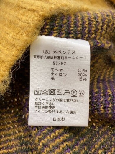 商品画像：カーディガン(厚手)/S/モヘア/YLW/総柄/NS282// 4