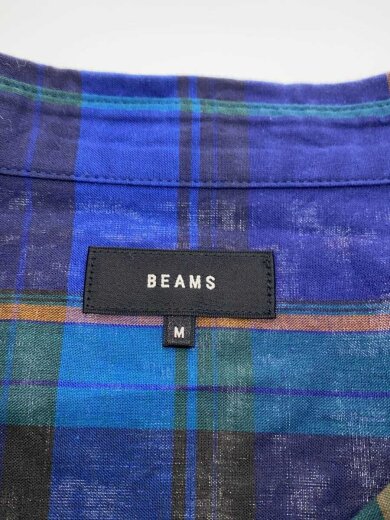 商品画像：スイッチングシャツ 長袖シャツ/M/コットン/ネイビー/チェック// 3