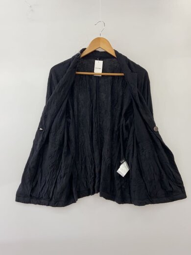商品画像：シワ加工 ストレッチコットン ジャケット サルエルパンツ セットアップ/one/ブラック// 3