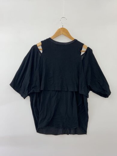 商品画像：25SS 肩アキレイヤードカットソー/半袖カットソー/3/コットン/ブラック/UC1E1810// 2
