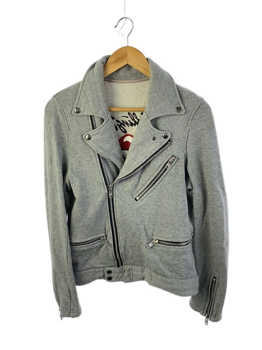 JACK ROSE / ダブルライダースジャケット/3/コットン/GRY/無地/271754J