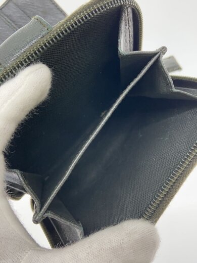 商品画像：2つ折り財布/レザー/GRY/メンズ/状態考慮 5