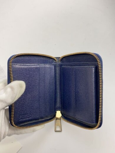 商品画像：2つ折り財布/レザー/NVY/レディース 5