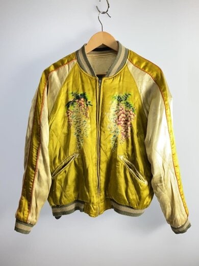 商品画像：スカジャン/リバーシブル/鶴刺繍/鯉プリント/M/ポリエステル/WHT/24358 7