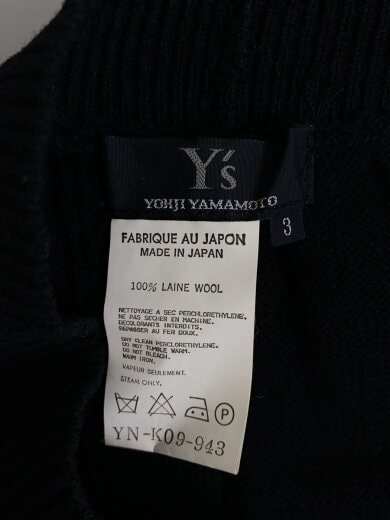 商品画像：ロングスカート/3/ウール/BLK/無地/YN-K09-943 4