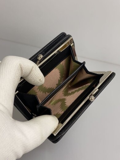 商品画像：2つ折り財布/レザー/BLK/レディース 5