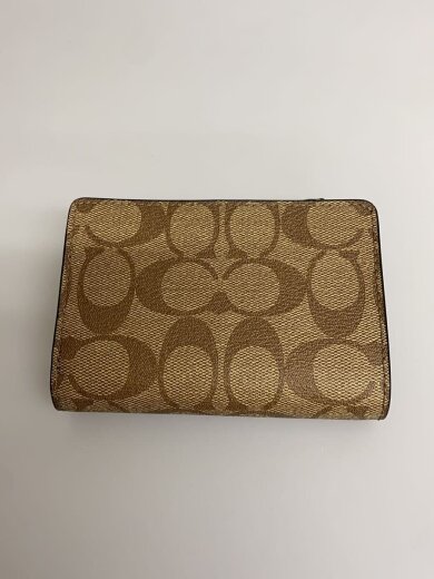 商品画像：2つ折り財布_シグネチャー_ベージュ/レザー/BLK/総柄/レディース 2