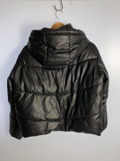 商品画像：フェイクレザー中綿ジャケット/M/フェイクレザー/BLK 2