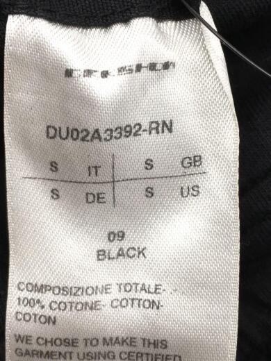 画像：RICK OWENS DRKSHDWドローストリング オーガニックコットンパンツ/S/コットン/ブラック/DU02A3392-RN4