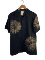 半袖シャツ/XL/コットン/ブラック/総柄/17ss-Y5-008