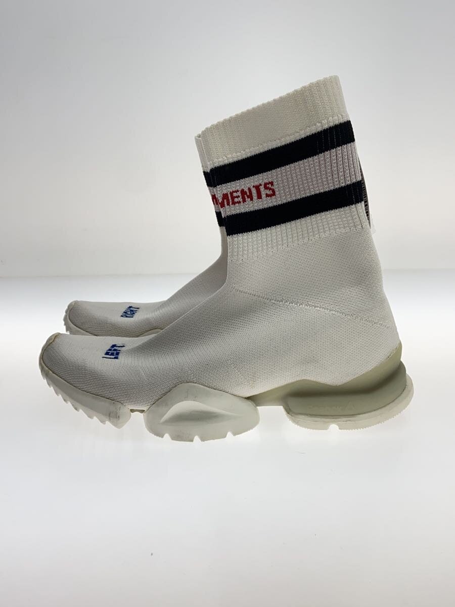 VETEMENTS × Reebok / Sock Pump Hi/ハイカットスニーカー/24cm/WHT/CN3308
