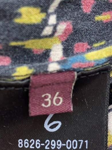 商品画像：SILK PRINT ONE PIEC/ノースリーブワンピース/36/シルク/BLK/総柄//? NULL ? 4