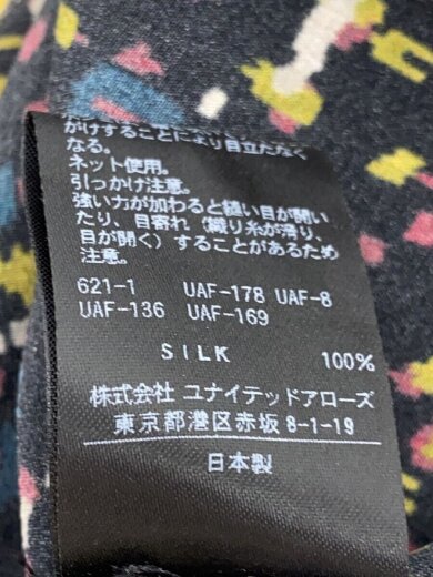 商品画像：SILK PRINT ONE PIEC/ノースリーブワンピース/36/シルク/BLK/総柄//? NULL ? 5