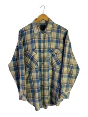 BIG CHECK SHIRT/M/ポリエステル/BLU/チェック/02120430660