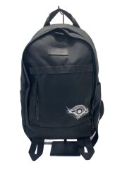 1680BLACKPE DAY PACK/YY LEATHER PATCH EYE/BLACK/リュック/ポリエステル