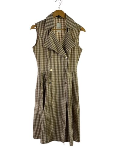 商品画像：ノースリーブシャツワンピース/40/コットン/BEG/ギンガムCK/19094-SPSAY13// 1