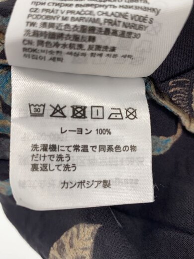 商品画像：S/S HAWAIIAN FLORAL SHIRT/半袖シャツ/L/コットン/BLK/花柄 4