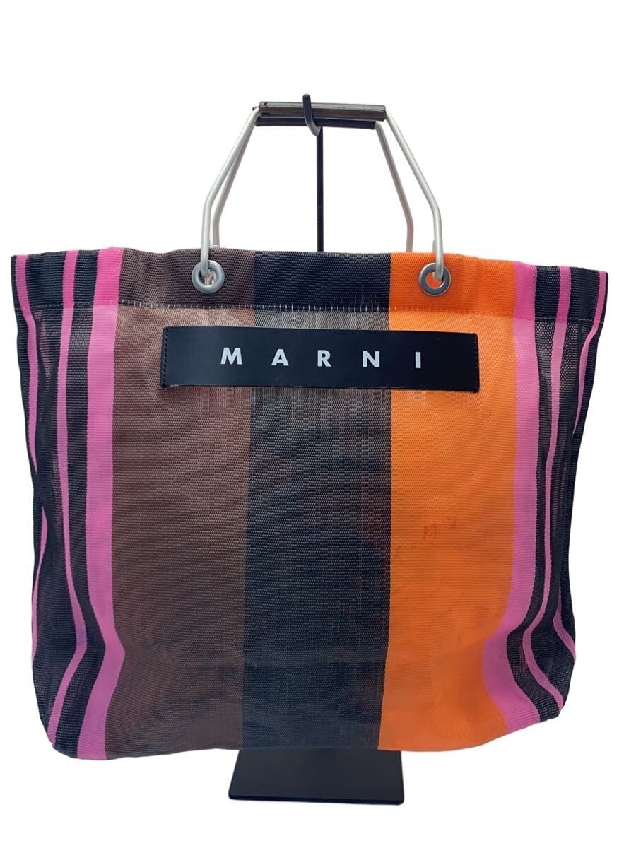 MARNI / トートバッグ/--/マルチカラー/ストライプ