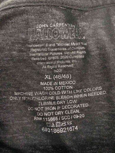 商品画像：john carpenters/HALLOWEEN/Tシャツ/XL/コットン/BLK// 3