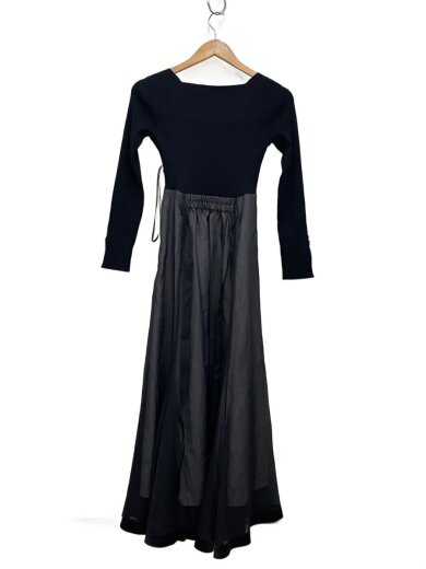 商品画像：長袖ワンピース/36/レーヨン/BLK/32366882 2