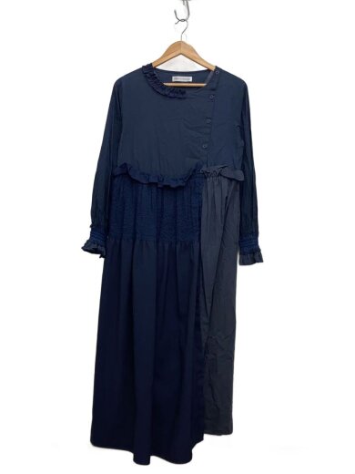商品画像：長袖ワンピース/36/コットン/NVY/13-26-0813-702 1