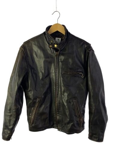 画像：Schottレザージャケット・ブルゾン/38/レザー/BRW/無地1