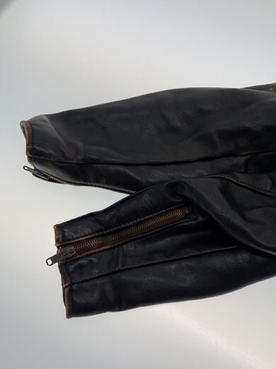 画像：Schottレザージャケット・ブルゾン/38/レザー/BRW/無地4