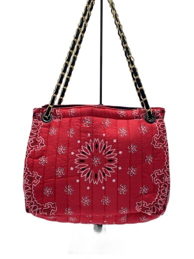 商品画像：MALUS/ハンドバッグ/コットン/RED/ペーズリー 1