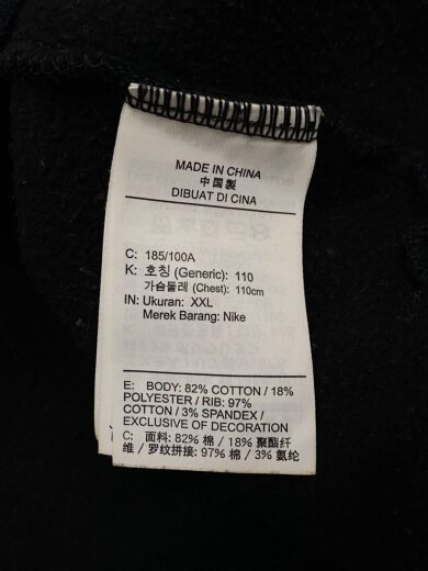 商品画像：スウェット/XXL/コットン/BLK/DC9616-010 4