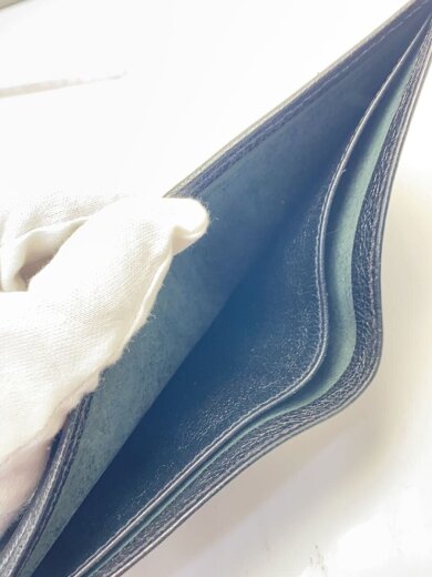 商品画像：2つ折り財布/レザー/BLK/メンズ 5