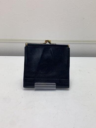 商品画像：ガマ口2つ折り財布/レザー/BLK/メンズ 2