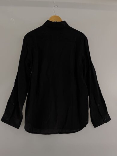 商品画像：65537/長袖シャツ/1/リネン/BLK/無地/65537-SH02C 2