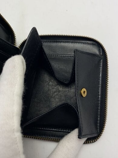 商品画像：2つ折り財布/レザー/BLK/無地/メンズ 6