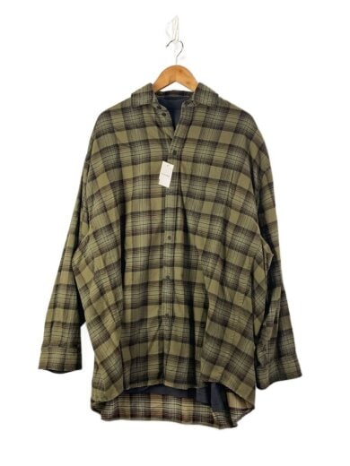 商品画像：24AW/PARIS LIBERTY L/S LAYERED SHIRT/L/コットン/GRN/チェック/794656// 1