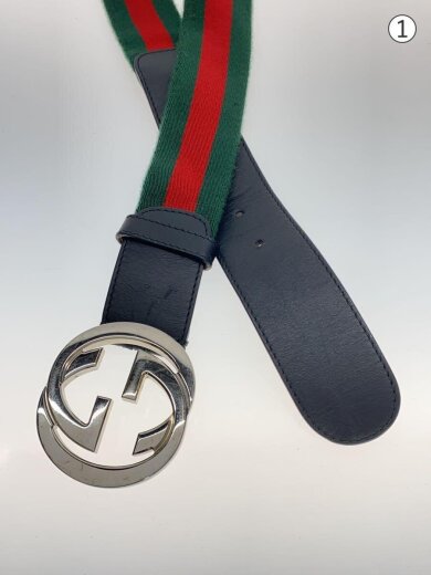 商品画像：ベルト/--/GRN/ストライプ/メンズ/411924// 2