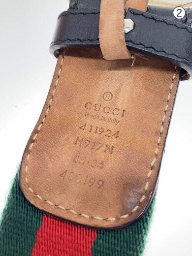 商品画像：ベルト/--/GRN/ストライプ/メンズ/411924// 3