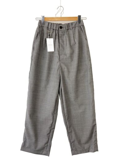 商品画像：TROPICAL CHECK TAPERED BOLD PANTS/1/ウール/GRY/千鳥格子 1