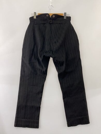 商品画像：30s～/針シンチバック/メタルボタン/ドレスパンツ/ウール/BLK/ストライプ// 2