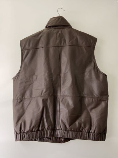 商品画像：80s/黒タグ/ダウンベスト/XL/レザー/BRW// 2