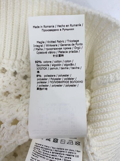 商品画像：ニットベスト(薄手)/S/コットン/WHT/無地/2533310136 5