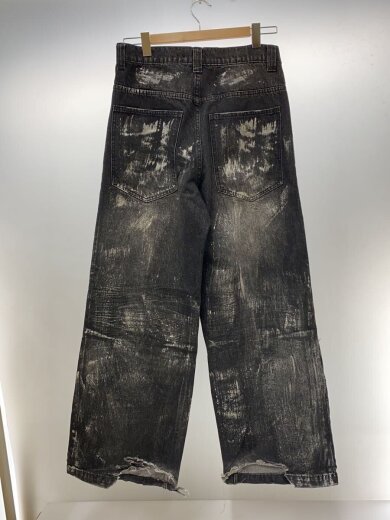 商品画像：ワイドパンツ/30/コットン/BLK/総柄 2