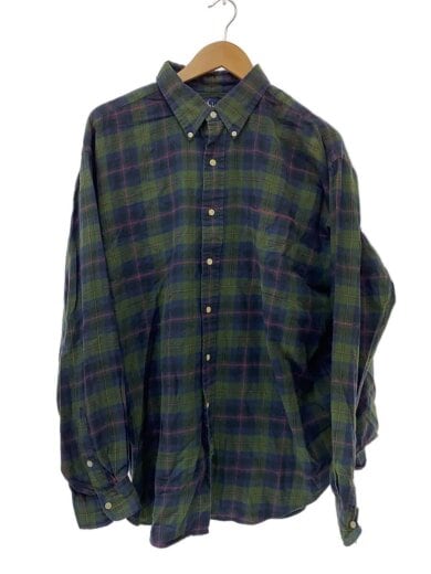 商品画像：長袖シャツ/XL/コットン/GRN/チェック 1