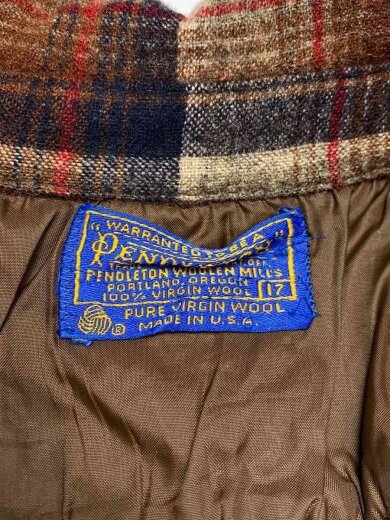 画像：PENDLETON長袖シャツ/USA製/ウール/BRW/オンブレCK/状態考慮//3