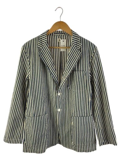 商品画像：テーラードジャケット/38/コットン/NVY/ストライプ/KS7SJK11 1
