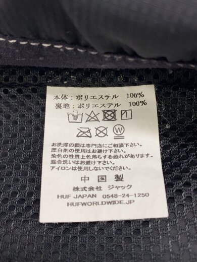 画像：HUFナイロンベスト/XL/ナイロン/BLK/無地//4