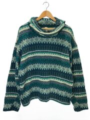 24AW/OOSETURTLEPOOLGREEN/M/コットン/GRN/ボーダー